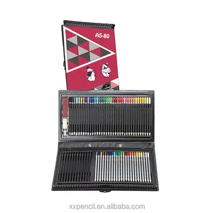 स्केच पेंसिल Watercolors कला सेट ड्राइंग पेंसिल के साथ सेट पेशेवर कला सेट प्लास्टिक बॉक्स