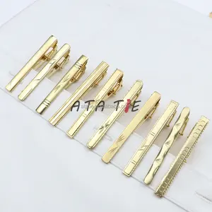 Tie Clip Classic Simple Style Pin Clasp Bar Rose Gold Color Male Business Necktie Clip Clasp Metal Men Jewelry