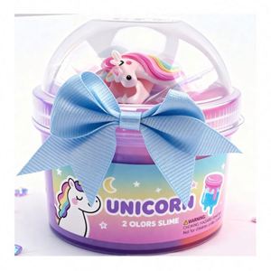 สไลม์และดินน้ำมันทำมือระดับพรีเมียมในขวด ดีไซน์สีสันสดใส นุ่มนิ่ม สนุกสนาน เหมาะสำหรับเด็กๆ สร้างสรรค์งานฝีมือและความบันเทิง - Product Image 1