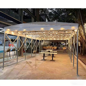 Tente pliante rétractable coulissante, auvent mobile en PVC, auvent pliable et abri de rangement extérieur robuste et imperméable. - Product Image 6