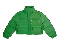 Streetwear de créateur nouvelle mode pour l'hiver veste bombardier de bord avec poches cargo manteau en duvet matelassé veste courte et bouffante avec logo personnalisé