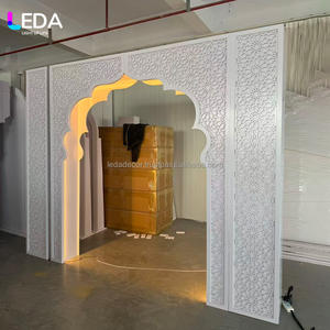 Arco de Fondo de Boda LEDA con Luz Cálida, Acrílico, Luminoso, Estilo Marroquí, Fondo de Escenario para Decoración de Bodas y Fiestas - Product Image 3