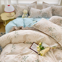Parures de lit personnalisées en microfibre douce à 1800 fils, motifs floraux et dessins animés, 4 pièces, pour lits simples, doubles, queen et king size