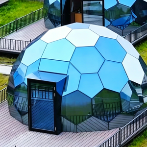 Dôme en verre pour studio de yoga et salle de retraite dans un jardin, résistant aux UV, dôme géodésique de luxe - Product Image 3