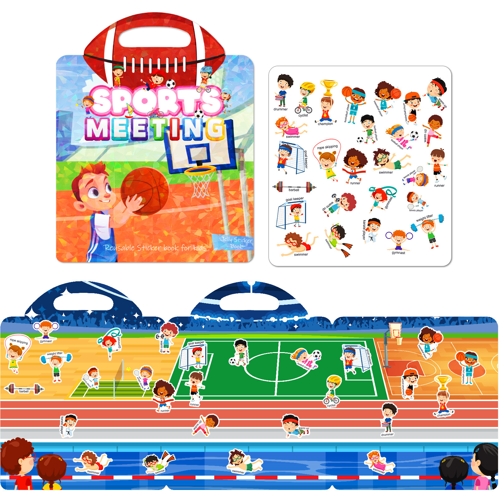 Livre d'autocollants T01041634-jelly-réunion sportive