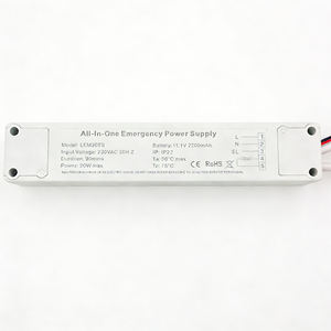 Conducteur d'urgence LED AC-DC double sortie 20W de haute qualité avec boîtier en plastique certifié ROHS - Product Image 3