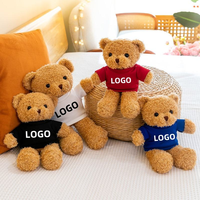 Ours en peluche personnalisé Songshan Toys avec sublimation, t-shirt de marque avec votre LOGO, t-shirt personnalisé, jouet en peluche doux et mignon, poupée