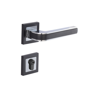 Tiêu chuẩn Châu Âu cửa xử lý màu đen hiện đại <span class=keywords><strong>knobs</strong></span> phần cứng hợp kim kẽm Cửa Khóa LEVER xử lý - Product Image 1