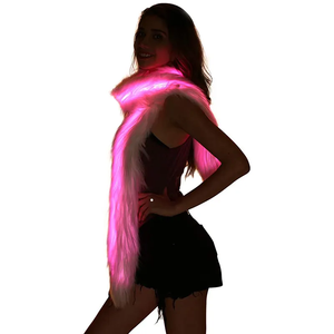 Bufanda LED brillante divertida novedad <span class=keywords><strong>Boa</strong></span> de piel accesorio para fiestas Rave bufanda intermitente para decoración de ropa - Product Image 6