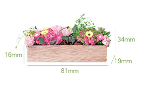 1/6 1/12 maison de poupée Simulation Miniature Mini <span class=keywords><strong>lit</strong></span> de fleurs jardin plantes en pot modèle décor - Product Image 6