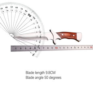 Cuchillos de caza al aire libre de acero al carbono, de madera, con funda de cuero, hoja fija, nuevo diseño, venta al por mayor - Product Image 4