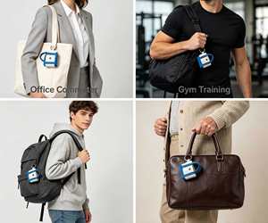 Mini sac fourre-tout tendance avec porte-clés et logo personnalisé, breloque de sac portable pour cadeau souvenir de fête - Product Image 2