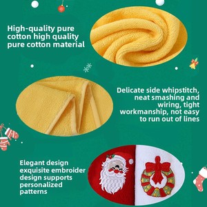 Bán Buôn Giáng Sinh Biểu Tượng Tùy Chỉnh Kỳ Nghỉ Phong Cách Nhanh Chóng Khô Khăn Tay Giáng Sinh Bông Mặt Khăn Cho Nhà Sử Dụng - Product Image 3