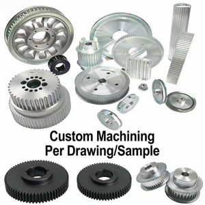 Pignon d'engrenage à denture droite personnalisé en acier inoxydable, aluminium, laiton, roue synchrone, poulie de courroie crantée pour les industries agricoles - Product Image 1
