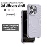 Pour Apple 15 avancé 3D stéréo à la mode marque liquide Silicone Boyang étui de téléphone portable étui de protection en silicone souple poignée de téléphone Fo