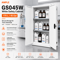 Armoire de sécurité pour produits chimiques toxiques de laboratoire, 170 L, 45 gallons, en acier blanc, double porte, pour hôpital, fournisseur OEM