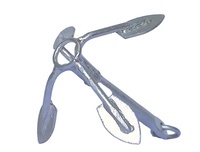 ANCRE DE GRAPNEL EN FORME DE FEUILLE GALVANISÉE À CHAUD 5kg/11LB Ancres FLUKE Ancrage Navire Kayak Yacht Bateau Matériel Accessoires