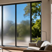 Película Arquitectónica PET Gris Premium Ecológica de Visión Unidireccional, 90% de Aislamiento Térmico, 99% de Protección UV, 0.09mm de Grosor para Ventanas