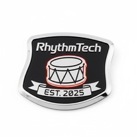 Premium Metall-Drumkit-Embleme, Druckguss-Namensschilder in Antik-Nickel und Umkehrmontage-Befestigungen für Marken-Embleme – Direkt vom Hersteller