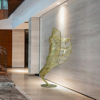 Dali – grand artisanat en métal abstrait en acier inoxydable, Design d'intérieur, décoration nordique, articles de décoration pour le hall de l'hôtel, bureau de vente