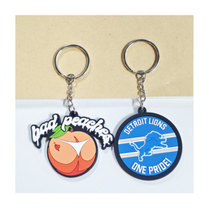 Design Design Custom Different Types of <b>Keychains</b> Wholesale <b>Personalized</b> Custom 2D Soft Pvc Rubber <b>Keychains</b> - Product Image 3