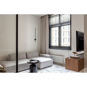<span class=keywords><strong>Fenêtre</strong></span> à <span class=keywords><strong>battant</strong></span> en aluminium noir élégant à cadre étroit avec poignée européenne, double vitrage et isolation phonique - Product Image 3