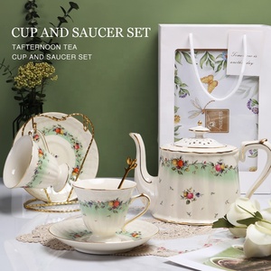 <b>Ceramic</b> Coffee Cup and Saucer Set in Christmas Gift Box - Product Image 4
