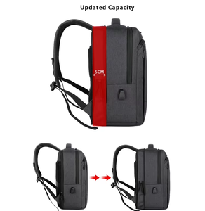 Mochilas Escolares Geométricas Expandibles Personalizadas de Nuevo Diseño para Jóvenes, Mochilas Modernas para Juegos con Puerto USB para Computadora Portátil - Product Image 5