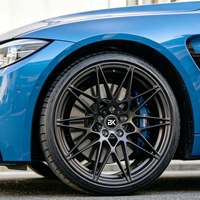 Jantes Bku Forged Style 666M 5x120 pour BMW M4 F82 M3 F80 F30 335I M340I F32 M440I, finition noire brossée personnalisée, 18, 19, 20 pouces, alliage.