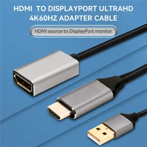 4k 60hz USB HDMI Male To Dp Displayport Female Adapter Converter Cable HDMI To DP 4k For Pc Laptop Hd Projector