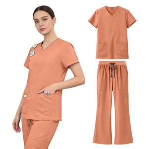 42342 Flare Scrubs Petite Women 2 Piece Sets Boho Chic 2026 Tendance Printemps Automne Lavable Respirant Dernière Mode OEM ODM - Product Image 1
