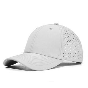 Không thấm nước hat biểu tượng tùy chỉnh unisex 6 Bảng điều chỉnh Trucker Mũ bóng chày đục lỗ cắt laser lưới chạy thể thao chính thức cổ điển - Product Image 3