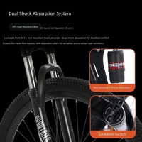 Vélo de montagne pliable transfrontalier avec suspension avant, freins à double disque, cadre en acier au carbone, portable pour les sports de plein air - Vente en gros
