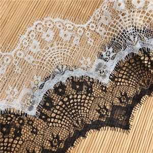 Venta al por mayor de accesorios decorativos multicolores para ropa hechos de encaje de pestañas, incluyendo encaje de poliéster de alta calidad. - Product Image 3