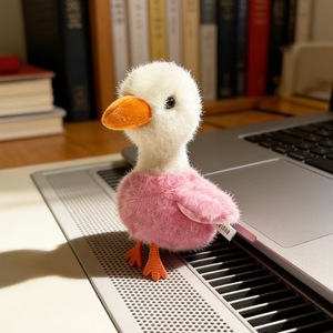 Porte-clés oiseau en peluche chantant et battant des ailes, petit jouet sonore rechargeable, cadeau de mariage - Product Image 4