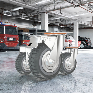 Zhuojiang Power 60kg draagvermogen <span class=keywords><strong>3</strong></span>" 4" 5" industriële zware rubberen zwenkwiel platformwagen met rem en draadbescherming - Product Image 3