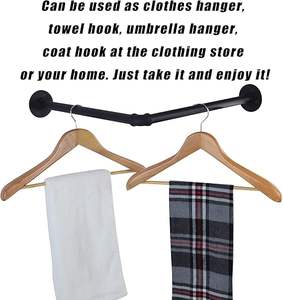 <span class=keywords><strong>Porte</strong></span>-vêtements industriel pour tuyaux <span class=keywords><strong>Porte</strong></span>-vêtements mural en fer à <span class=keywords><strong>angle</strong></span> droit avec vis Présentoir de stockage à domicile pour bricolage - Product Image 4