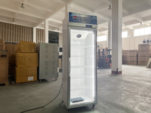 Réfrigérateur à porte vitrée pour boissons énergisantes Red Bull, légumes et boissons en supermarché - Product Image 4