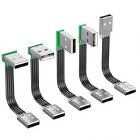 USB-Rechtwinkliges Flachkabel mit Sauerstofffreiem Kupferleiter 3A Schnellladung für Mobiltelefone und Computer