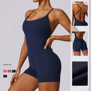 GCWAVE Quick-drying nude sports <b>jumpsuit</b> <b>all</b>-<b>in</b>-<b>one</b> leisure running fitness suit tight back beauty yoga suit - Product Image 3