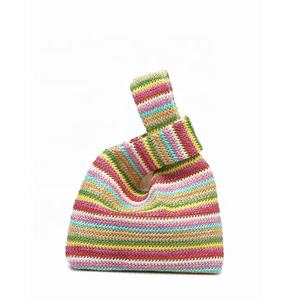 Personalizado de moda de hombro de <span class=keywords><strong>ganchillo</strong></span> rafia nudo bolsos de verano <span class=keywords><strong>bolso</strong></span> de muñeca <span class=keywords><strong>Saco</strong></span> monedero para llevar a diario - Product Image 1