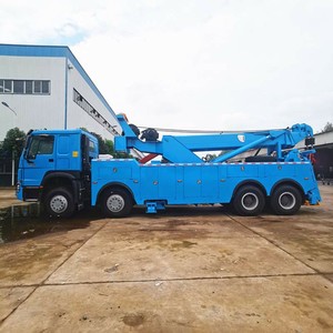 Nouveau camion de dépannage HOWO 8x4 12 roues diesel manuel à conduite à gauche 25 tonnes, avec rotateur 30 tonnes pour remorquage routier - Product Image 4