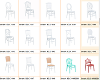 Chaises en plastique empilables pour hôtels, mariages, banquets et événements