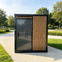 Toilette mobile préfabriquée en conteneur double avec lavabo