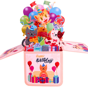 <span class=keywords><strong>Carte</strong></span> de vœux pop-up 3D mignonne pour chat, <span class=keywords><strong>joyeux</strong></span> anniversaire, pour les <span class=keywords><strong>amoureux</strong></span> des chats, boutique d'animaux, <span class=keywords><strong>carte</strong></span> pop-up 3D pour chat, anniversaire - Product Image 3