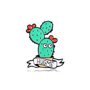 Custom Sharp Prick Cactus Enamel Pin Hug Me Brooch Alloy Accessory Backpack <b>Hat</b> Decor Creative Student Gift Trendy Quote Badge - Product Image 5