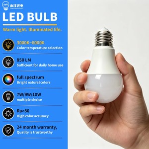 Bombilla LED A60 E27 AC220V Sin Función de Atenuación, Pantalla de PC + Copa de Aluminio Recubierta de Plástico, Índice de Reproducción Cromática Ra80 - Product Image 2