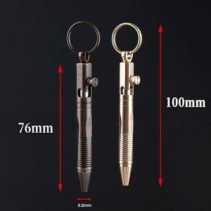 Bolígrafo de Metal Antiguo de Latón con Mecanismo de Acción Rápida, Personalizado, Promocional, para Exteriores, para Aliviar el Estrés, con Llavero, 0.5mm - Product Image 2
