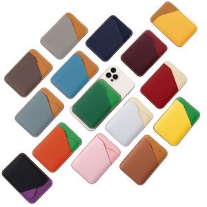 Portefeuille magnétique en cuir véritable tendance pour MagSafe, blocage RFID, porte-cartes fin et minimaliste, logo personnalisé - Product Image 2
