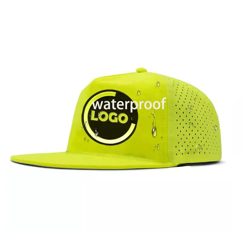3HS14 Polyester Sport Plain Waterproof Custom Golf Hole Structure Hats Veracap Snapback Hat Flat Brim Perforated Baseball Cap